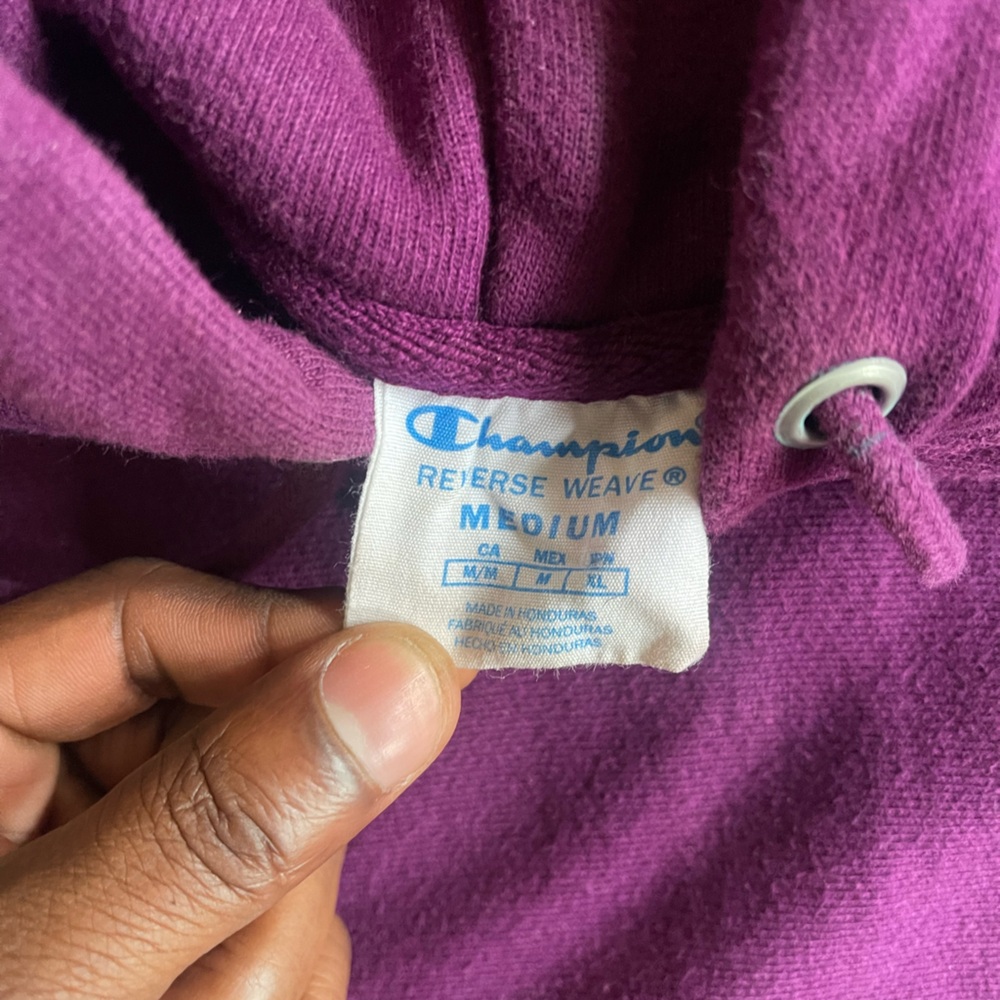 Champion Women's Purple Hoodie Sweater - Picture 3 of 3